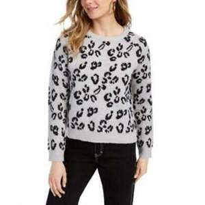 Maglione Grigio con Stampa Animalier Traspirante da Donna Planet Gold XS/X-Small, Stile Casual per Inverno e Autunno, Ricamato Jacquard - Product Image 1