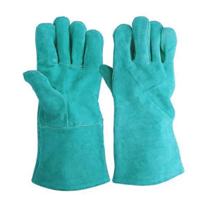 Gants de sécurité en cuir de vachette robustes en cuir fendu anti-dérapant antistatique pour la protection des mains résistante à la chaleur d'étincelles de travail industriel - Product Image 2