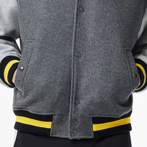 Chaqueta Letterman de Invierno para Hombre, Personalizada con Bordado de Béisbol, 100% Lana, Impermeable, Cuello Alto, MOQ Bajo, Posición para Logotipo Frontal - Product Image 4
