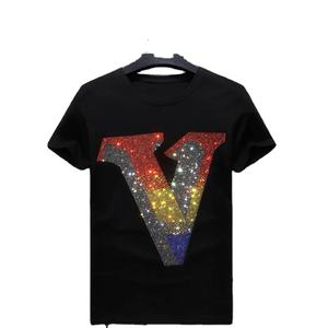 Vêtements tee shirt avec strass coton transfert t-shirt personnalisé - Product Image 1