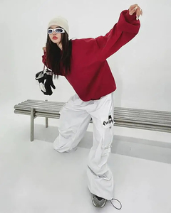 Pantalon de ski unisexe imperméable, coupe-vent, respirant, avec boutons, isolé, coupe ample, chaud pour l'hiver, avec coutures thermosoudées, écologique - Product Image 2