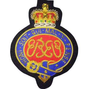 Ceci est un insigne de blazer en fil de bullion des Gardes du roi d'Angleterre. - Product Image 2