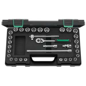 Jeu de clés à douilles polygonales carrées Stahlwille 3/8'' - 33 pièces - Product Image 1