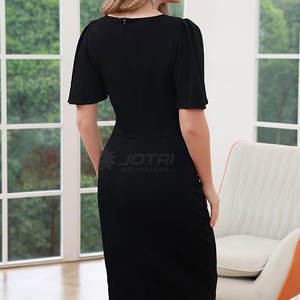 Robe fourreau classique coupe ajustée, élégante et confortable, parfaite pour le travail, les événements en soirée et le port quotidien - Product Image 4