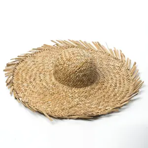 Seegras Hut für Sightseeing Öko Sommer Kopf tragen Strohhüte für Frauen günstigsten Preis Massen menge