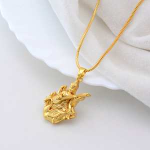 สร้อยคอจี้พระศรีศรีราชาธิเบต ทำด้วยมือจากทองเหลือง ชุบทอง เครื่องประดับเทพธิดา สร้อยคอพระศรีศรีราชาธิเบตสำหรับสวดมนต์ ขายส่งเครื่องประดับฮินดู - Product Image 6