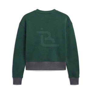 Sweat-shirt court classique pour femme, haut décontracté à manches longues, tissu doux au toucher, fournisseur de couleurs personnalisées - Product Image 4