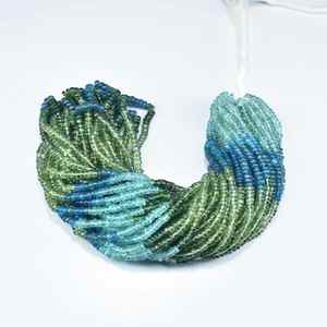 Excelente acabado, Construcción fuerte, cuentas de piedras preciosas Rondelle facetadas de multiapatita Natural para proyectos de joyería con cuentas y uso decorativo - Product Image 1