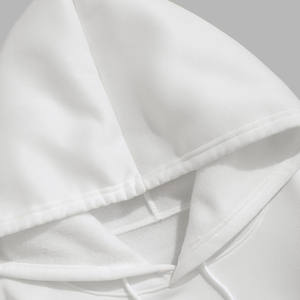 Alta calidad 100% algodón mezclado básico grueso blanco liso peso pesado sudaderas con capucha de gran tamaño logotipo personalizado de talla grande para hombres con capucha - Product Image 4
