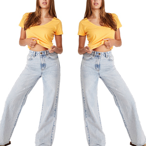 Camiseta de manga corta 100% de algodón para mujer, ropa básica lisa con estampado de logotipo personalizado en blanco, cuello redondo, de verano - Product Image 4