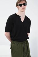 T-shirt en tricot à manches courtes pour homme, respirant, style été |   T-shirt en tricot décontracté pour homme |   Vêtements pour hommes en gros