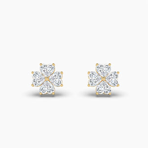 Venta al por mayor 2,38 Ct corazón Lab-Grown Diamond Stud pendientes más tendencia pétalo estilo 14K 18K oro para el Día de San Valentín - Product Image 5