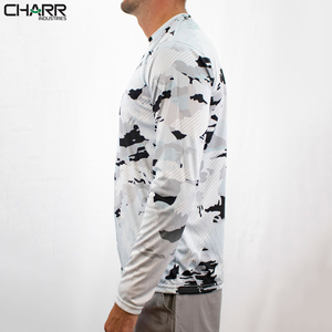 Camiseta de manga larga de pesca de secado rápido para hombre, ropa deportiva impermeable, sublimación completa de algodón y poliéster, hecha a medida - Product Image 3