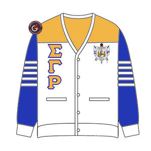 Cardigans en acrylique pour femmes avec broderie Sigma Gamma Rho Soror |   Pull cardigan personnalisé brodé pour femmes de la sororité SGRho - Product Image 2