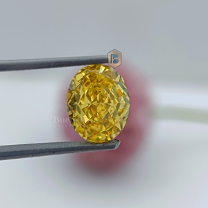 Diamants CZ de couleur rare, taille Radiant, 1 carat à 10 carats, synthétiques de laboratoire, cultivés, remplis, couleur jaune clair unique, effet glace concassée, pour - Product Image 5