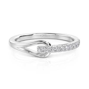 Bague de mariage pour femme Jeulia Eternal Love Knot - Argent sterling avec placage rhodium et pierre en zircon - Product Image 1