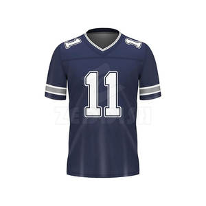 Camiseta de fútbol americano de último estilo, ropa deportiva con mangas cortas, transpirable y de talla grande, características MOQ bajo a la venta - Product Image 1