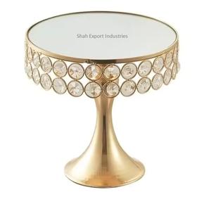 แท่นวางเค้กโลหะพร้อมทรงกลมสีทองสำหรับวางบนโต๊ะงานเลี้ยงวันเกิดตกแต่งเค้ก - Product Image 5