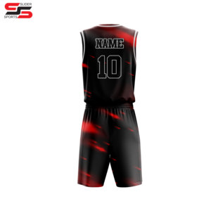 Maillots de basket-ball sans manches en polyester respirant de haute qualité pour l'été, vente en gros, ensembles de basket-ball imprimés par sublimation, OEM - Product Image 4