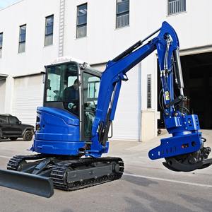 CE/Euro 5/ISO penggali mini 2.5 ton baterai lithium penggali kayu dan gergaji kayu penggali hidrolik dengan gergaji penjepit - Product Image 3