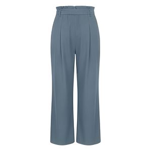 กางเกงขายาวทรงตรงผ้าแคนวาส ระบายอากาศ แห้งเร็ว ผูกเชือก ผ้าฝ้าย 100% เอวกลาง สำหรับผู้หญิง สไตล์ลำลองและธุรกิจ - Product Image 4