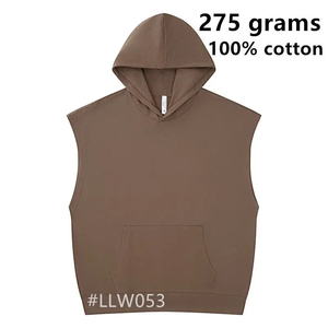 Sporty Men <b>Sleeveless</b> <b>Hoodies</b> Regular Fit Lightweight Summer Training Gym Polyester/Cotton Joxai Sports Wear 2026 - Product Image 5