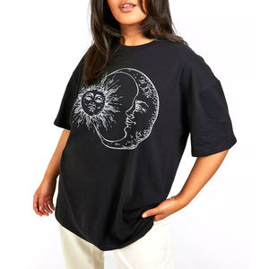 Camisetas Casuales de Corte Regular para Mujer, Proveedor OEM, Logotipo Personalizado, Remaches, Algodón Suave y Duradero para Marcas de Moda - Product Image 1