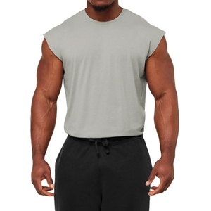 Camiseta Deportiva sin Mangas OEM, Ajuste Holgado, para Fisicoculturismo, Ropa Deportiva Activa, Cómoda, 190 Gsm, Talla Grande, para Correr - Product Image 1