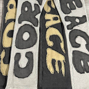 Custom Wholesale with Embroidery Patch Straight Jean Loose Baggy Street Breathable Denim Pants - Product Image 4