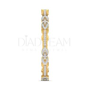 Meilleur bracelet à breloques en argent sterling 925 taillé Leb Grown Diamond Classic Gold pour les mariages fêtes cadeaux personnalisés Classic - Product Image 5