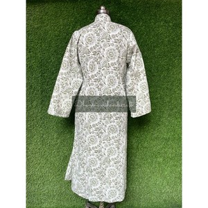 Vestido de verano con estampado de bloque indio para mujer, túnica larga de algodón hecha a mano con bolsillos, blusas de damas de honor de estilo bohemio Hippie para niñas de playa - Product Image 6