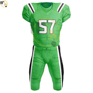 Vente en gros de vêtements de football américain grande taille personnalisés XL ensembles de haut et de pantalon en jersey uniformes de numéros respirants - Product Image 2