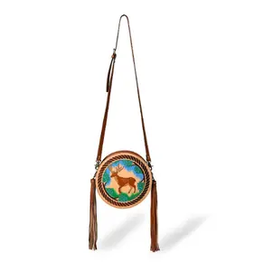 กระเป๋าถือหนังแท้ลายไม้อาร์เจนติน่าสำหรับผู้หญิงกระเป๋าถือสำหรับธุรกิจดีไซน์หรูหราคลาสสิก - Product Image 1