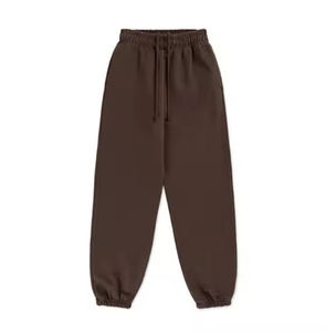 กางเกงวอร์มขายส่งทรงตรงลำลองผู้ชาย คุณภาพพรีเมียม ระบายอากาศได้ดี มีเชือกผูก เอวหลวม ขากว้าง ผ้าแคนวาส 100% ผ้าฝ้าย - Product Image 1