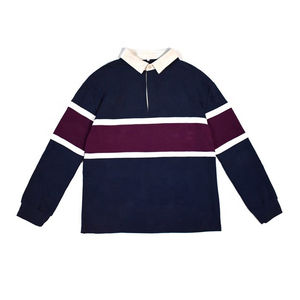 <b>Long</b> <b>Sleeves</b> 100% Cotton Polo Rugby Jersey <b>Shirt</b> Customized <b>Stripe</b> Knitted Polo <b>Shirt</b> - Product Image 4