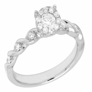 Anillo de diamante solitario de diseño clásico en plata de ley S925 VVS Moissanite, anillos de boda de diamantes para mujer - Product Image 4