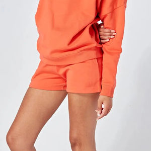 2025 Short à logo DTF personnalisé de haute qualité pour femmes respirant 100% coton court avec poches latérales dernière conception lavage léger - Product Image 3