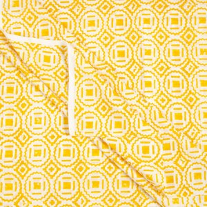 Bandanas en coton Dabu imprimé floral à la main, tendance, respirants, durables, multi-usages, séchage rapide, couleur jaune carré - Product Image 2