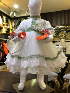 Conjunto de Vestido de Princesa de Satén con Diadema de Flores para Recién Nacidas, Vestido de Tul con Estampado Floral, 5 Colores de Primavera, Ropa Infantil con Flores - Product Image 5