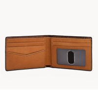 Dompet Lipat dua kulit asli ramping mewah kualitas tinggi dompet anti-maling dompet pria Logo kustom desain baru