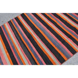 Alfombra turca vintage Bohemia roja negra 4,9x12,1 pies clásica gran área de lana de látex de retazos para pasillo alfombra rectangular para habitación - Product Image 5