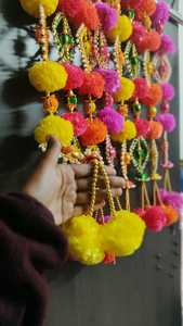 จํานวนมากตกแต่งลูกปัดพวงมาลัยเพดานบ้านตกแต่งลูกปัดประดิษฐ์ Toran สีสันลูกปัดฮัลดีตกแต่ง - Product Image 5