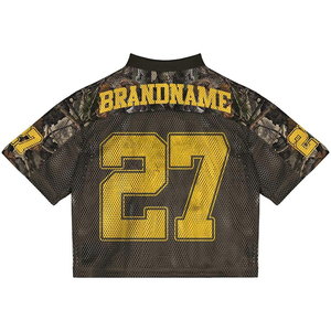 Ventes en gros de nouveaux uniformes de football américain à motif jersey, taille plus, antibactériens, respirants, à séchage rapide, manches courtes - Product Image 4