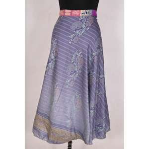 Lavinas Best Casual Beach Wear Women Reversible Vintage <b>Silk</b> Wrap <b>Skirt</b> Long Summer Dress Natural Waistline Sexy Retro Style - Product Image 2