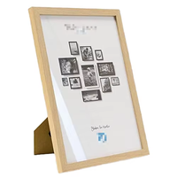 Marco de Fotos Personalizado HuaJia, Madera MDF, Tamaños 4x6'', 5x7'', A4, Rectangular, Cristal Natural, Decoración para el Hogar, Moderno, Resistente y Ligero