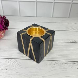 Glossy Black Religious Islamic Mango Wood <b>Incense</b> <b>Burner</b> <b>Holder</b> Set for Gift - Product Image 5