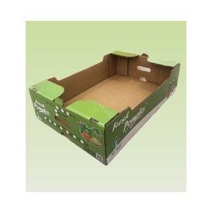 Oem hình chữ nhật gấp hộp giấy sóng cho vận chuyển trái cây bưởi UV không thấm nước bù đắp in ấn vật liệu tái chế - Product Image 1