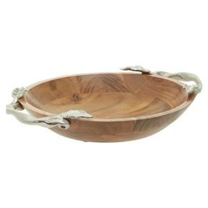 Set of 3 Decorative Wooden Serving Bowls New Design Enamel Printed Round Different Sizes on Sale! - Product Image 6