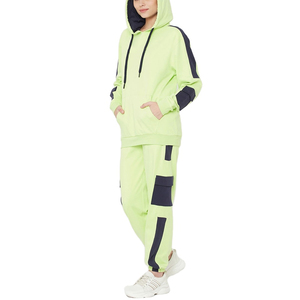 Survêtement décontracté à capuche pour femmes, polyester/coton, molleton, impression personnalisée, respirant, séchage rapide, dernière mode - Product Image 3