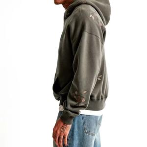 Sweat à capuche d'hiver personnalisé de haute qualité pour hommes, respirant, confortable, thermique, 100% coton polaire, coupe-vent - Product Image 5